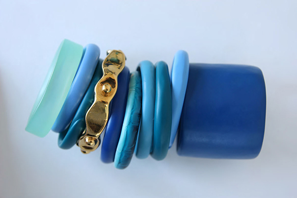 Sydney shopping Dinosaur Designs Blue range bangles