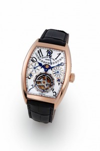 franck muller brushed gold vanguard watch
