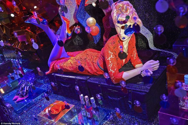 Harvey Nichols London Studio 54 inspired window 2015