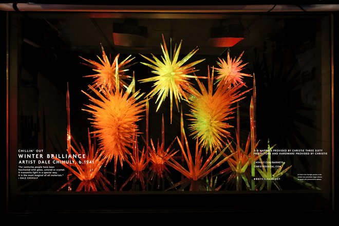 Barneys holiday windows 2015 dale chihuly christie three sixty tom sibley