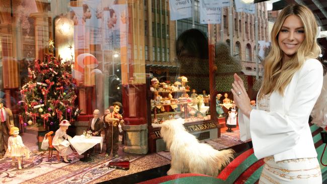 Myer christmas windows jennifer hawkins launch 2015