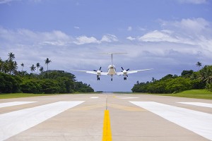 Laucala island Fiji South Pacific private plane arrival