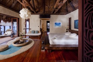 Laucala fiji overwater villa bedroom