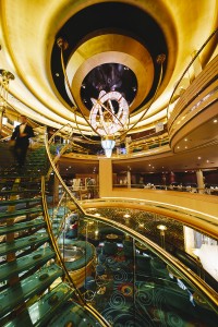 ms noordam holland america line interiors nz cruise atrium