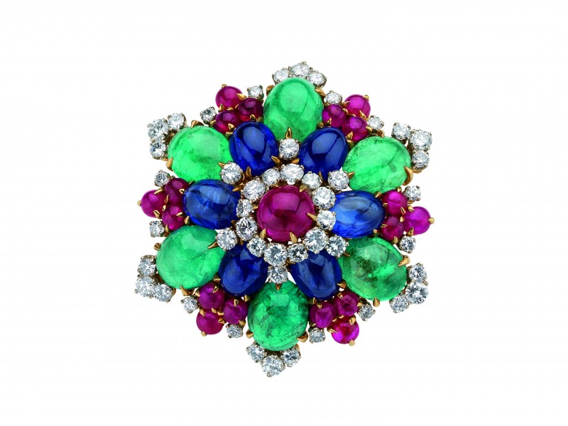 bulgari brooch emeralds rubies sapphires diamonds ngv exhibition getty