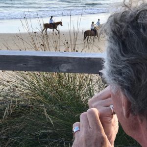 horse riding on the beach at sunset fairhaven great ocean road southern victoria australia