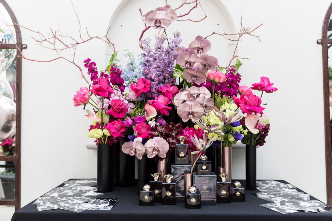 Flowers Imitation Amouage launch disco celebrities
