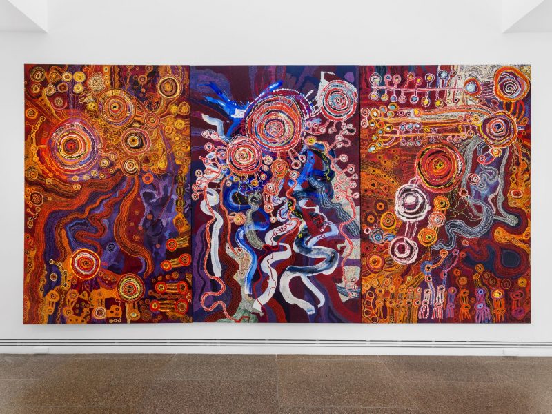 A sisters story ken family collaborative biennial installation AGSA tarnanthi saul steed