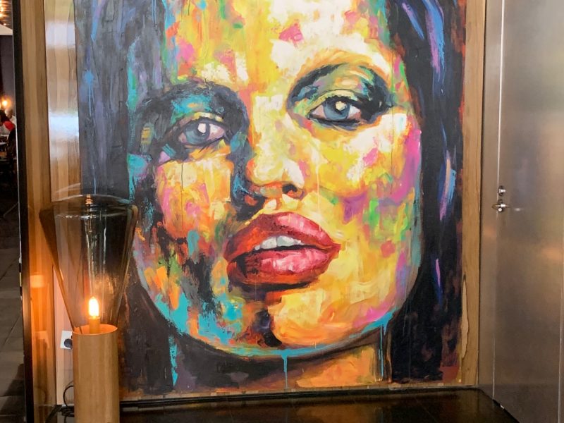 Foyer art at the Adelphi Hotel in Melbourne's Flinders Lane in 2019